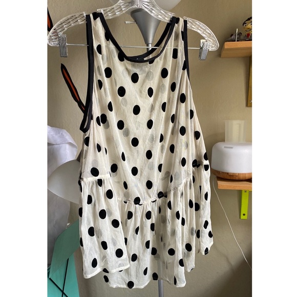 ASOS Curve Tops - Sheer polka dot peplum ASOS curve